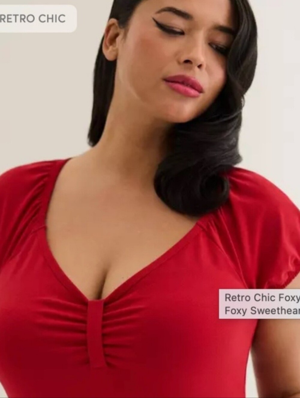 Torrid Retro Chic Red Top Size 2